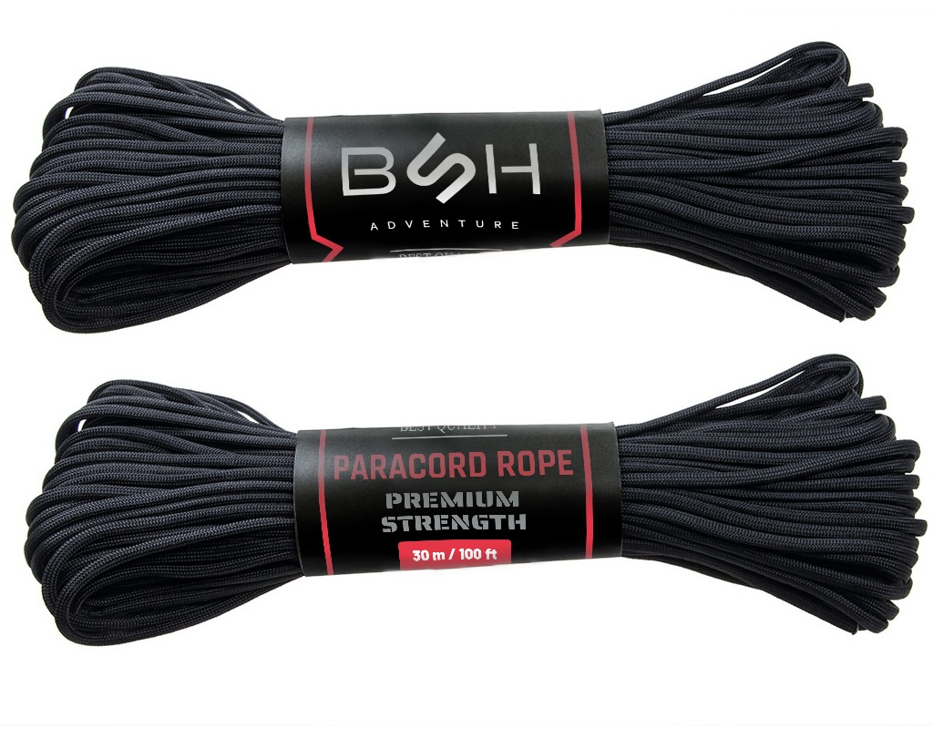 Linka Paracord Premium Strength BSH ADVENTURE BR-006B Czarna
