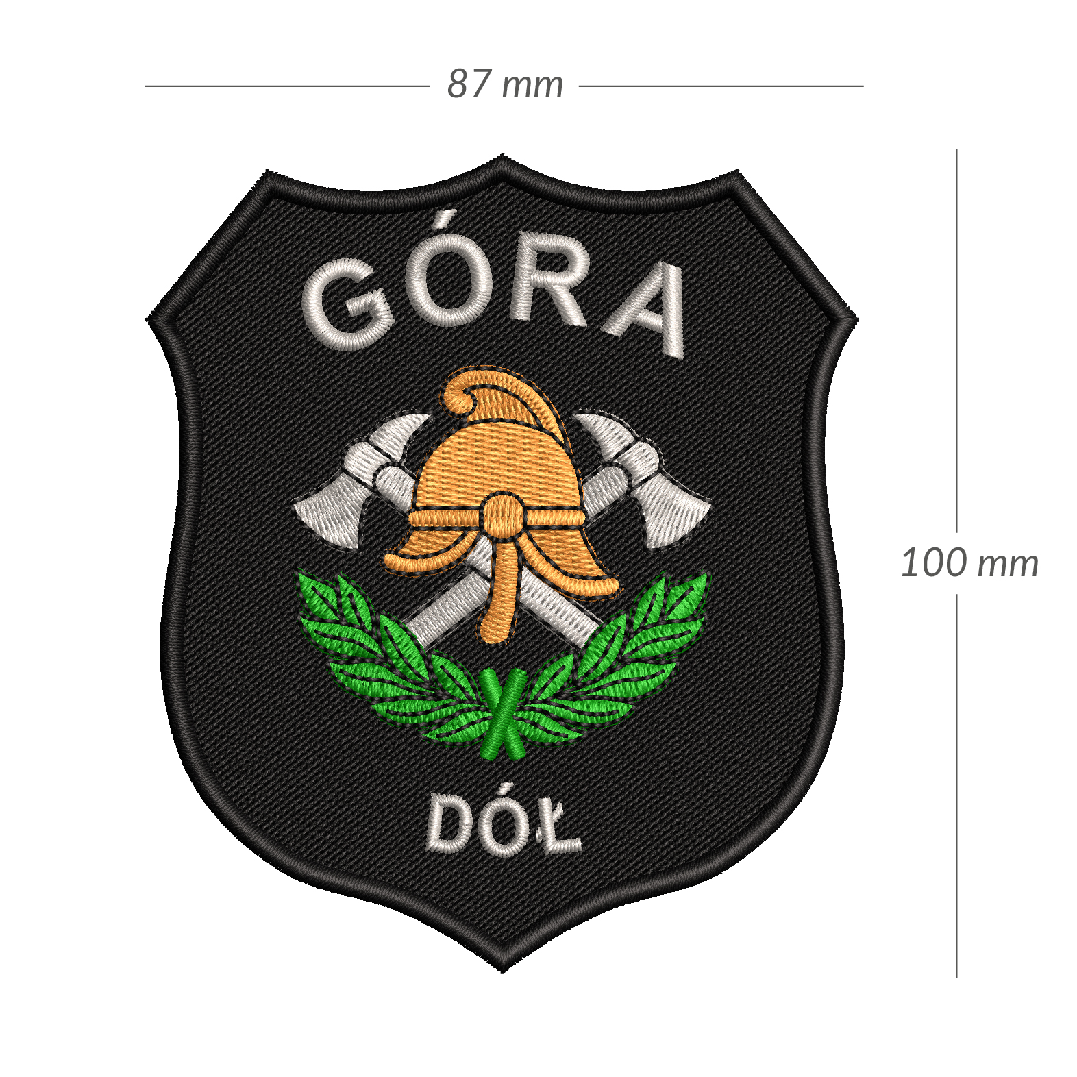 Obszar roboczy 1 kopia 3-100 Naszywka OSP toporki emblemat haftowany Ochotnicza Straż Pożarna