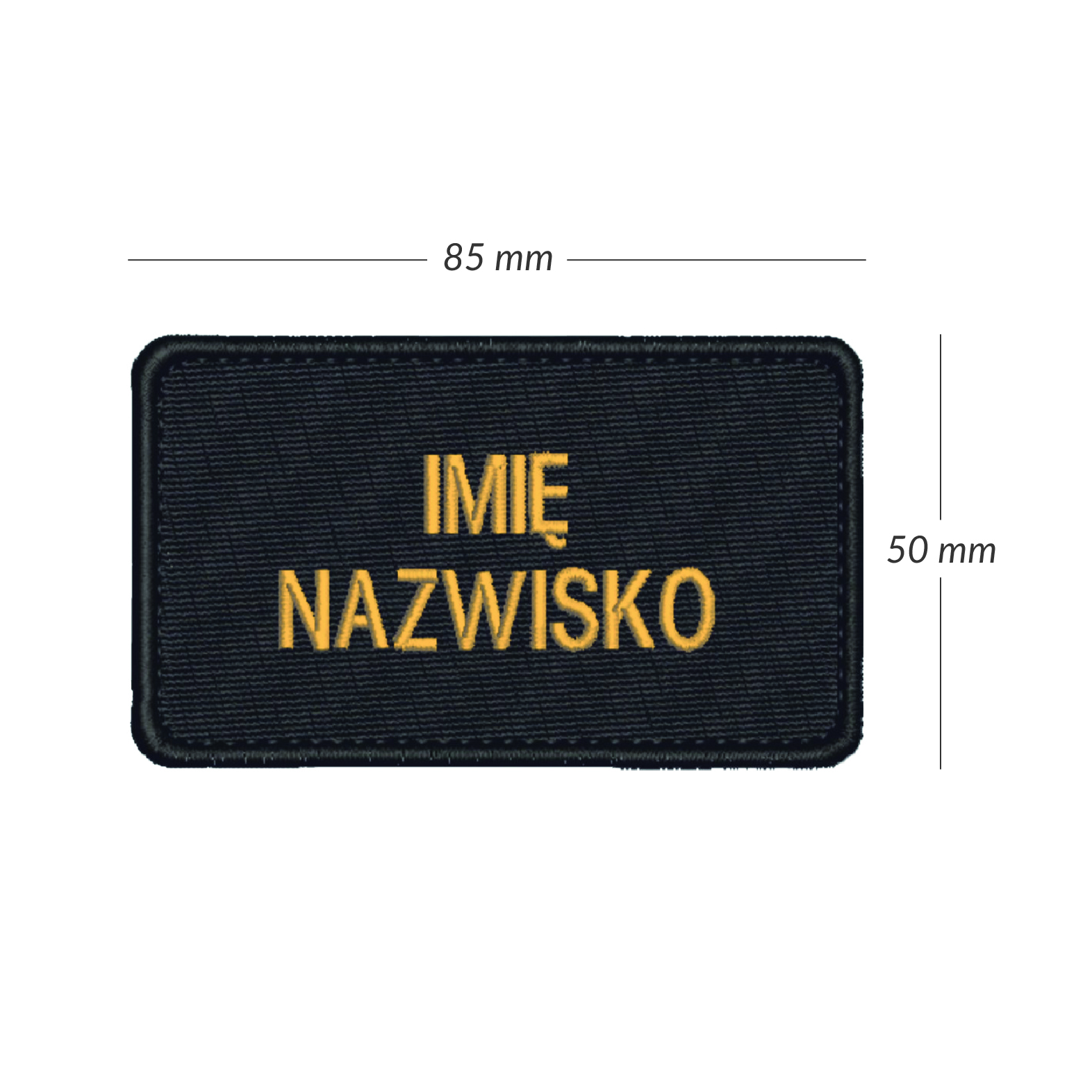 Naszywka PSP imiennik czarny haftowany Państwowa Straż Pożarna