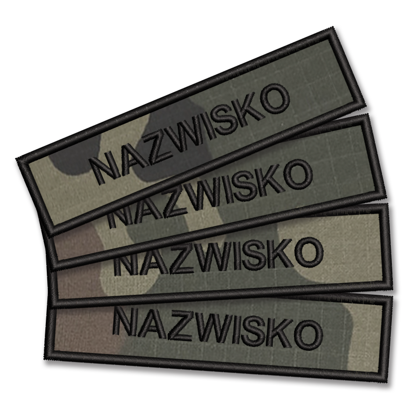 IMIENNIK WOJSKOWY nazwisko naszywka na mundur WZ2010 US-22 KAMUFLAŻ x4