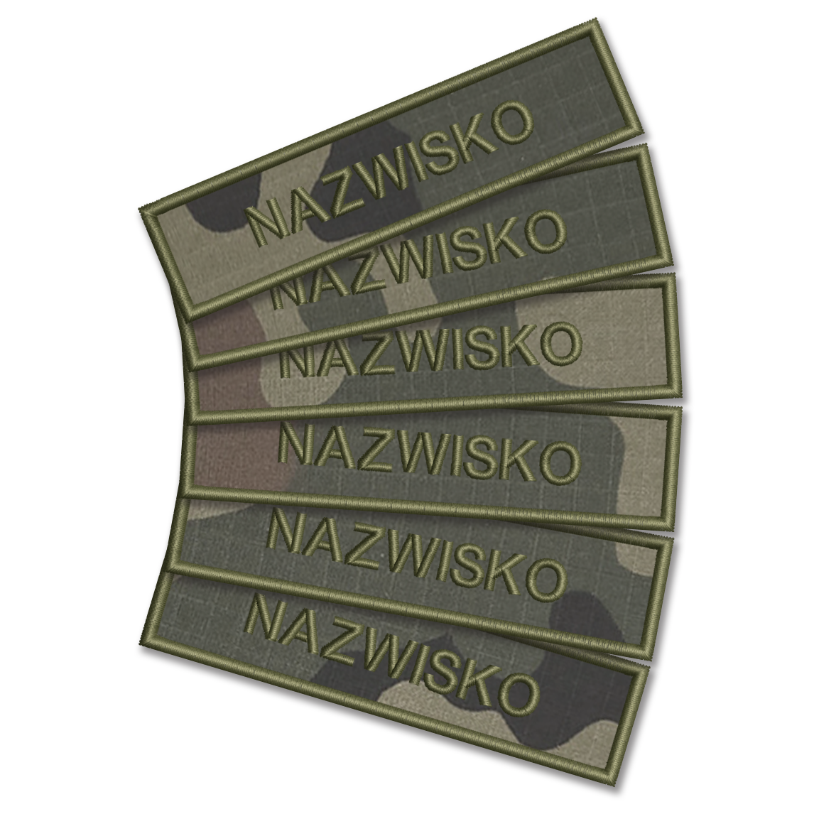 IMIENNIK WOJSKOWY nazwisko naszywka na mundur WZ2010 US-22 KAMUFLAŻ x6